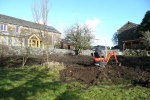 Work begins developing a garden in Woodland valley near Broughton in Furness