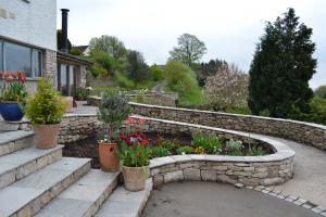 Handcrafted limestone steps