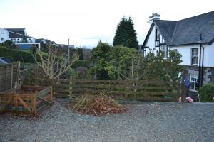 Garden area before construction work