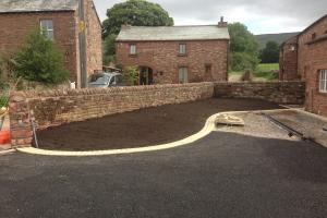 Garden area before planting and paving