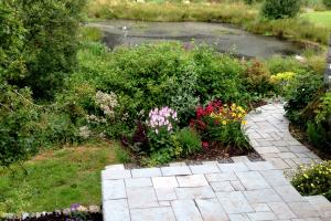 Patio area looking towards pond