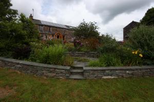 Looking up towards terraced gardens