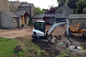 Landscaping work Kirkby Lonsdale driveway using reclaimed materials