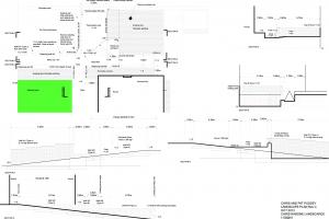 Construction plan of ramp and patio