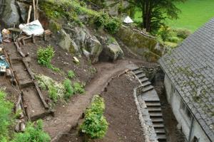 Cumbrian hillside garden landscaping
