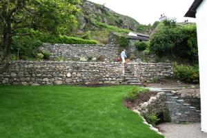Chapel Style, Langdale, Lake District; stone walling after completion