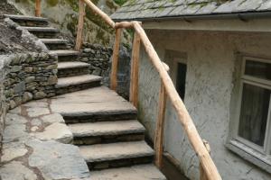 Lake district outdoor steps on hillside