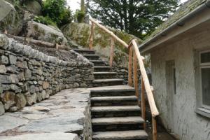 Lake district outdoor steps on hillside